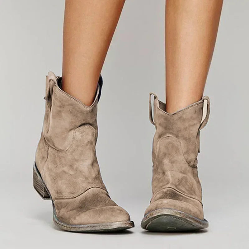 Marina Cowboy Ankle Boots