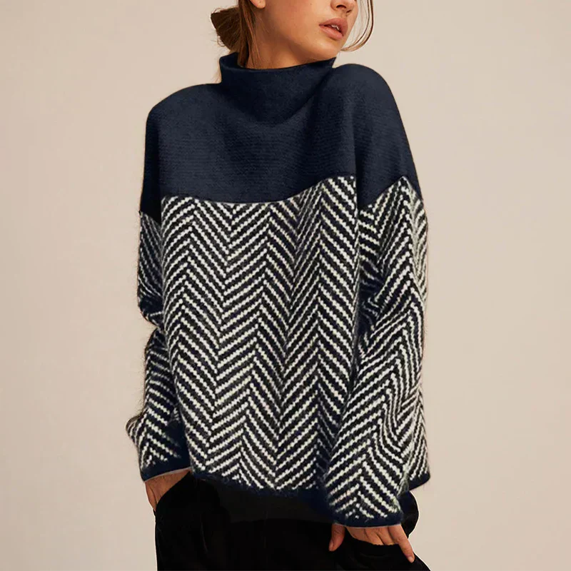 Riva Herringbone Knit Sweater