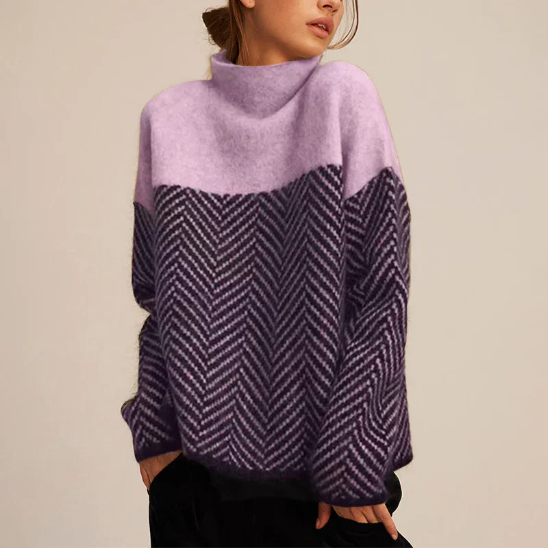 Riva Herringbone Knit Sweater