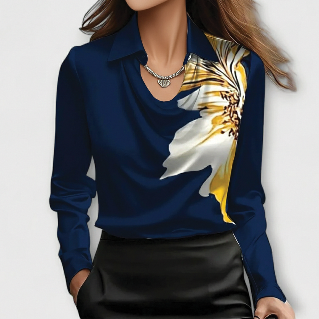 Milano Satin Drape Blouse