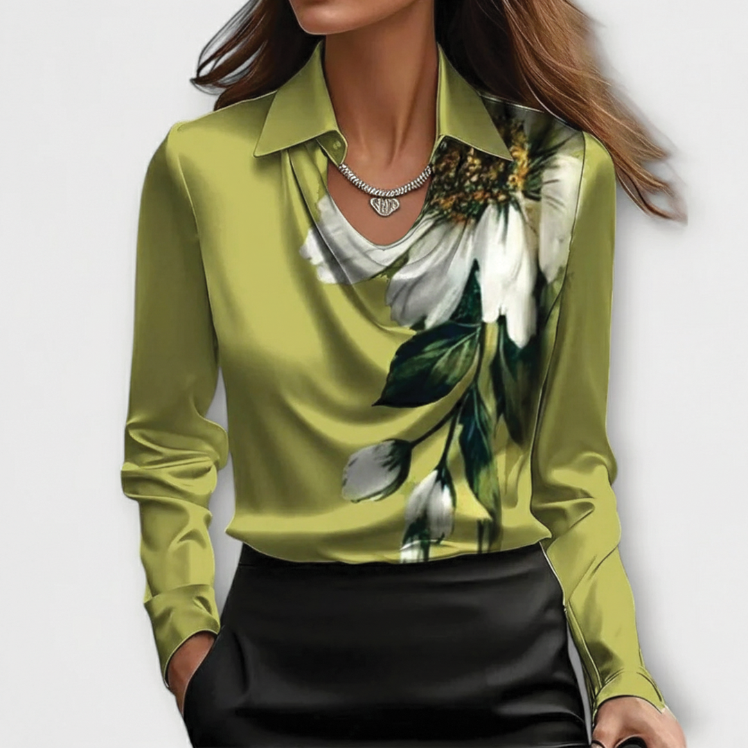 Milano Satin Drape Blouse
