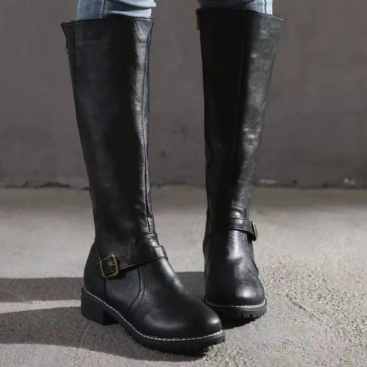 Valencia Faux Leather Riding Boots