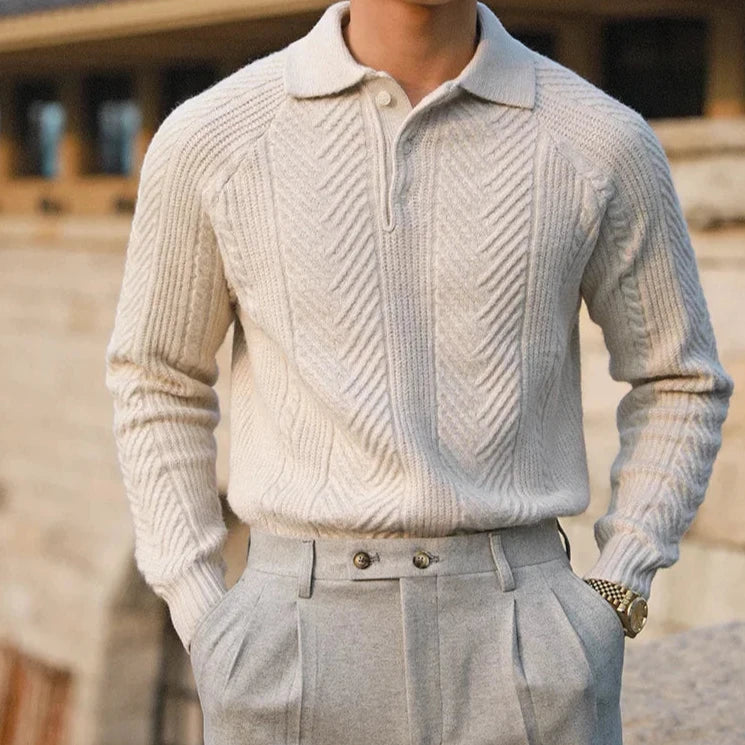 Andreas Woven Knit Polo