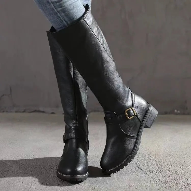 Valencia Faux Leather Riding Boots
