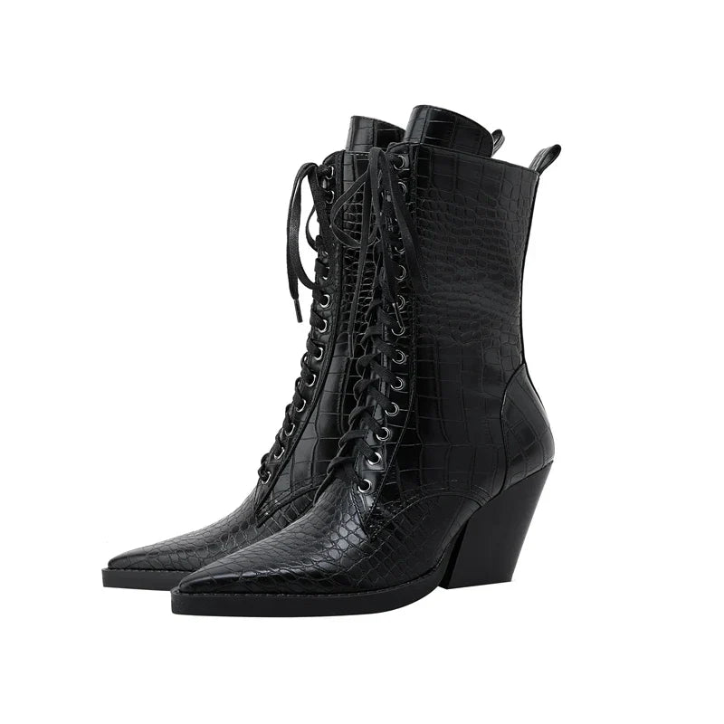 Santorini Fashion Lace-Up Boots