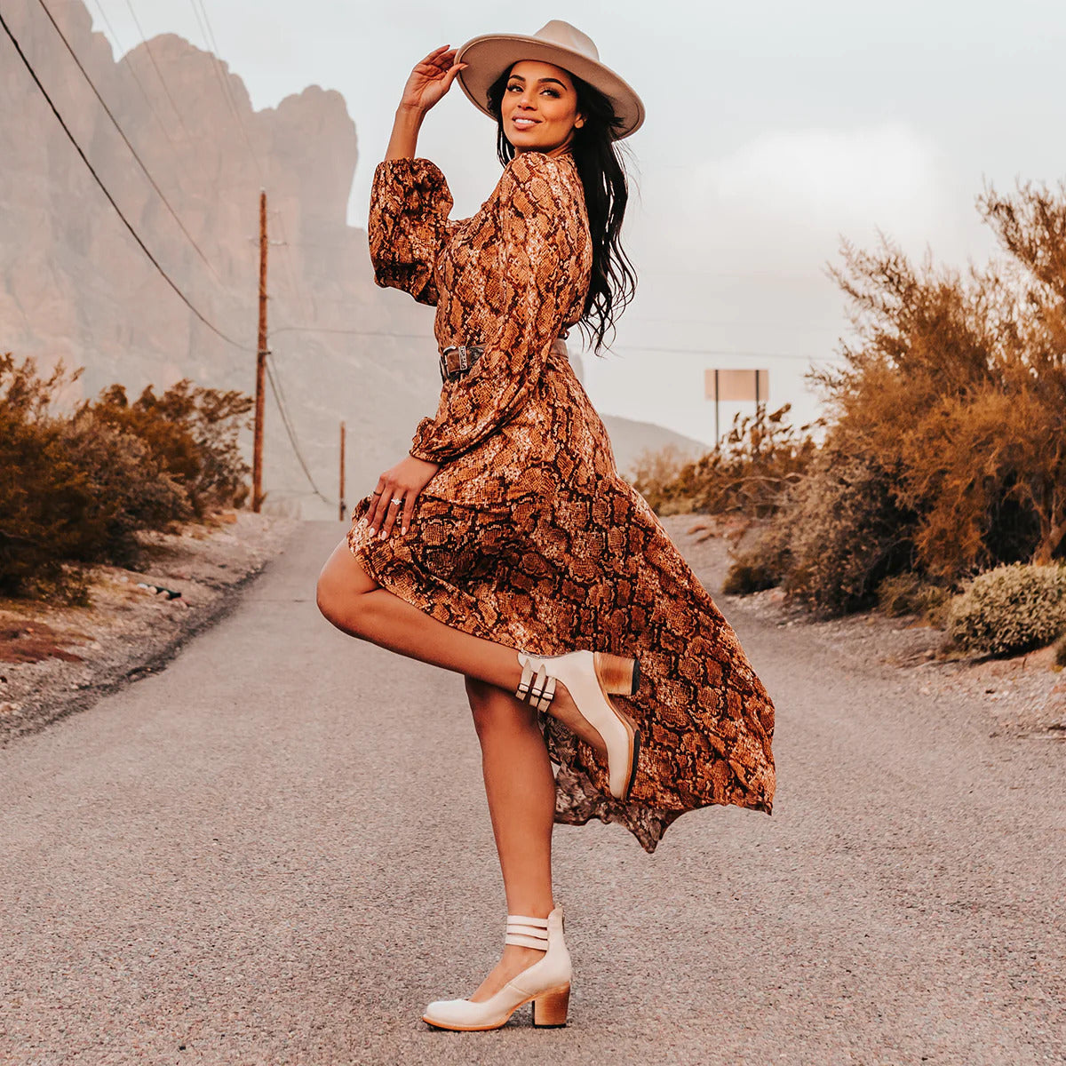 Aubrey Block Heel Ankle Shoes