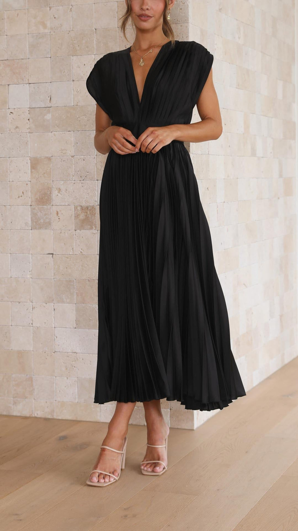 Alvara Pleated Maxi Dress
