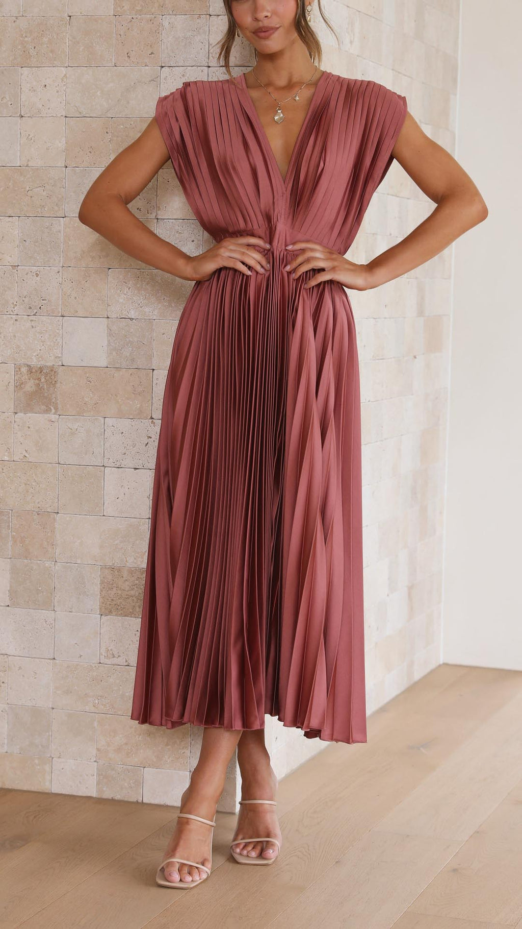 Alvara Pleated Maxi Dress