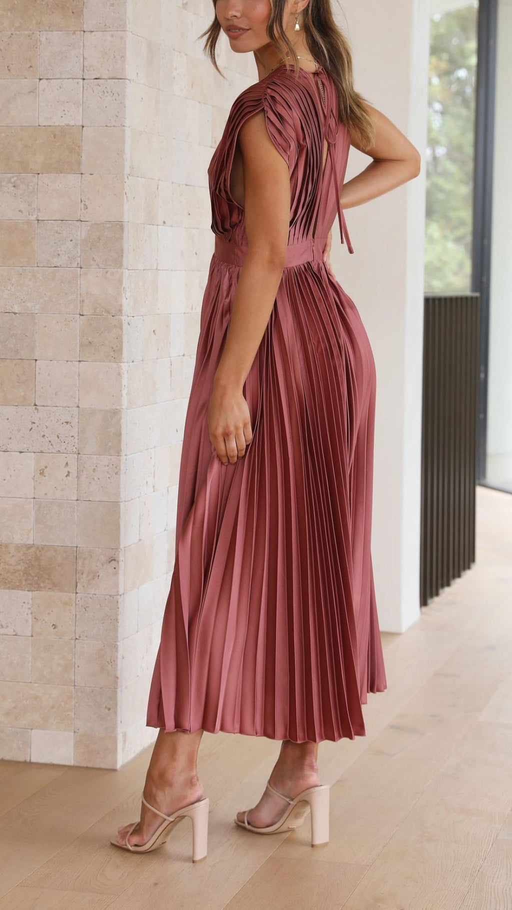 Alvara Pleated Maxi Dress