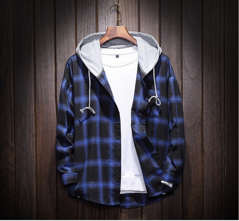 Verlo Plaid Hooded Shirt