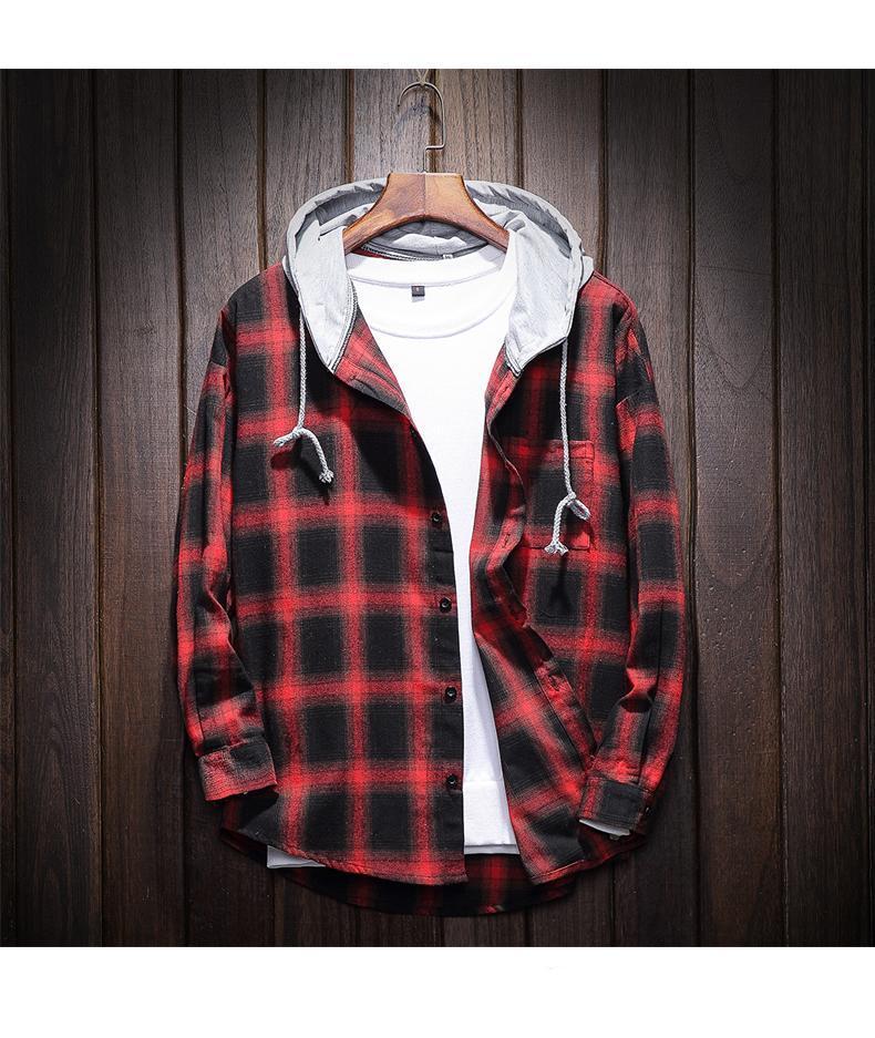 Verlo Plaid Hooded Shirt