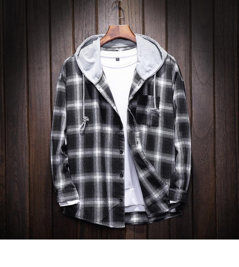 Verlo Plaid Hooded Shirt